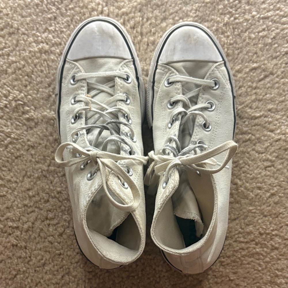 Converse White High-Top Sneakers